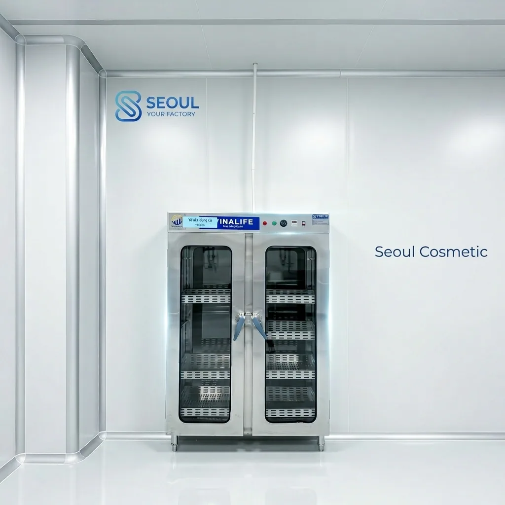 Thiết bị khử khuẩn và dây chuyền ODM tại nhà máy Seoul Cosmetic