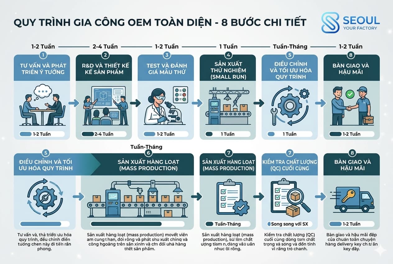 quy trình gia công mỹ phẩm OEM