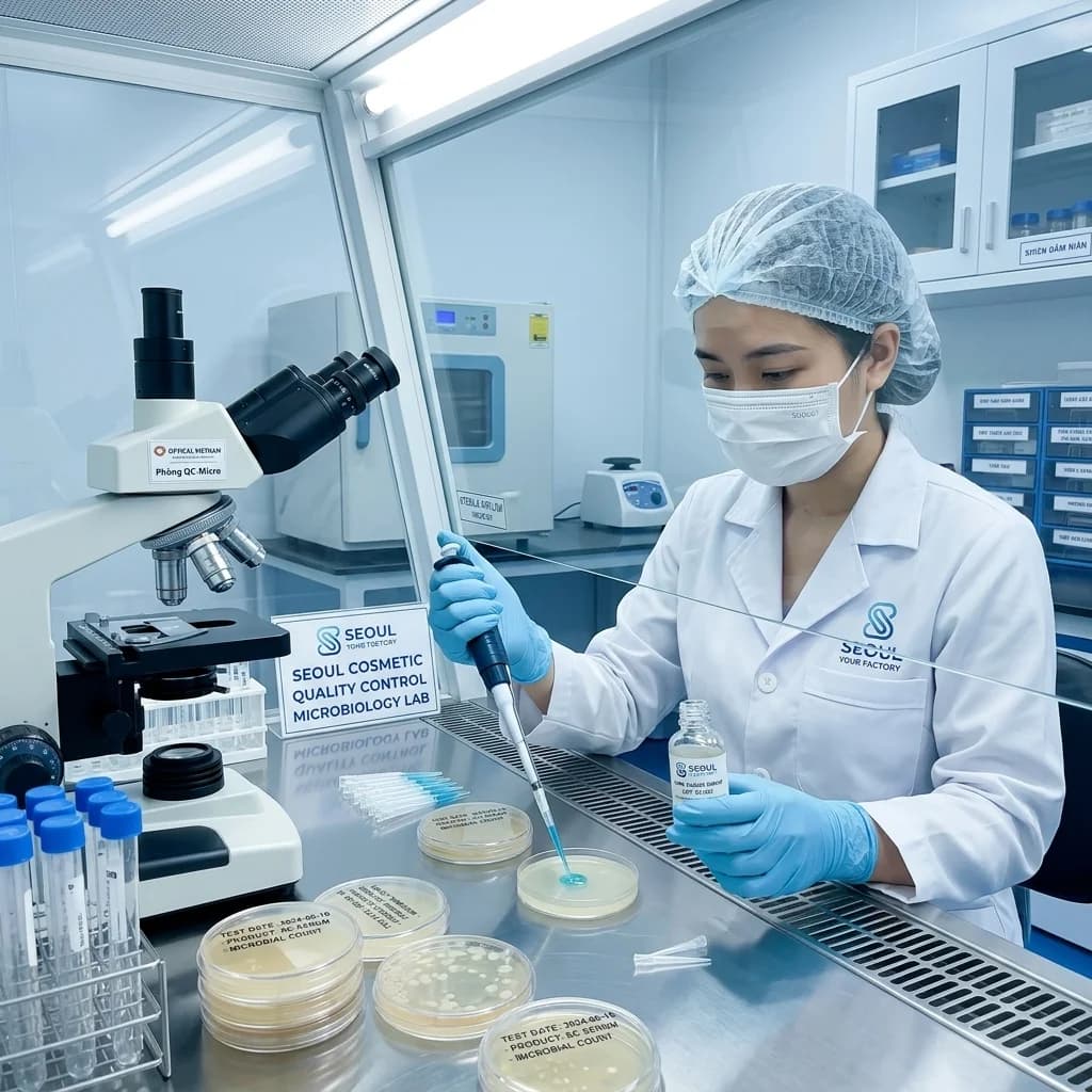 Quy trình kiểm nghiệm vi sinh và kim loại nặng mỹ phẩm chi tiết: giới hạn QCVN, phương pháp phân tích, chi phí thực tế. Bắt buộc trước khi lưu hành sản phẩm tại Việt Nam.