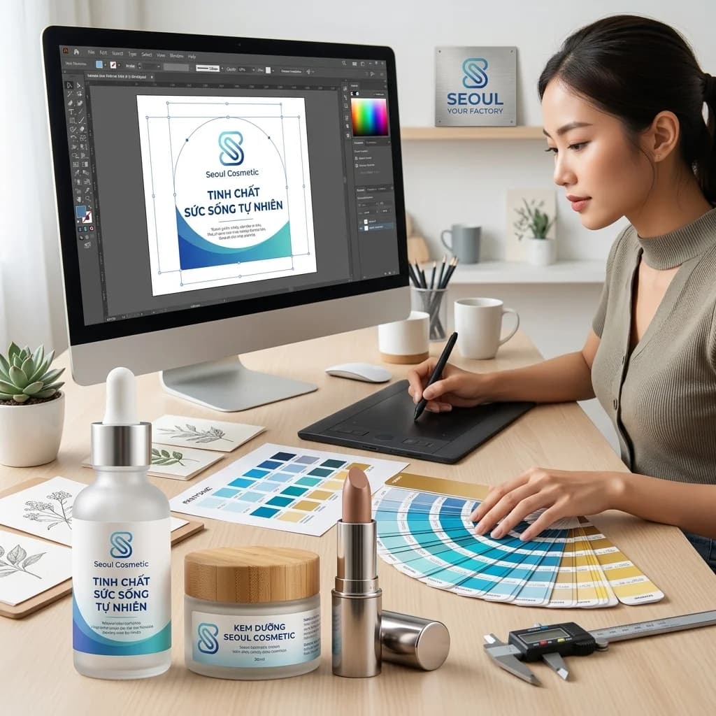 thiết kế label mỹ phẩm