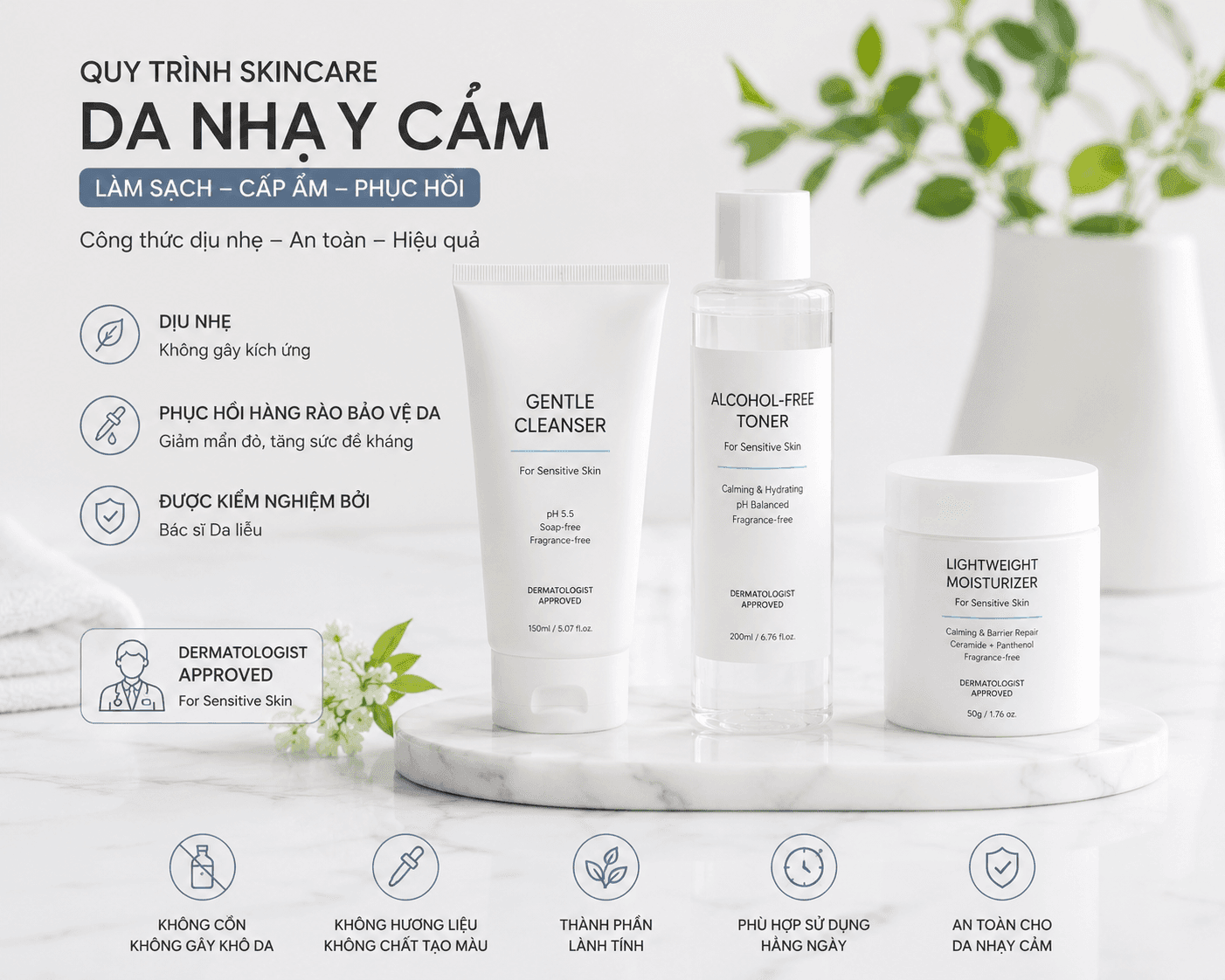 Da nhạy cảm nên dùng gì? Hướng dẫn chọn sản phẩm từ A đến Z