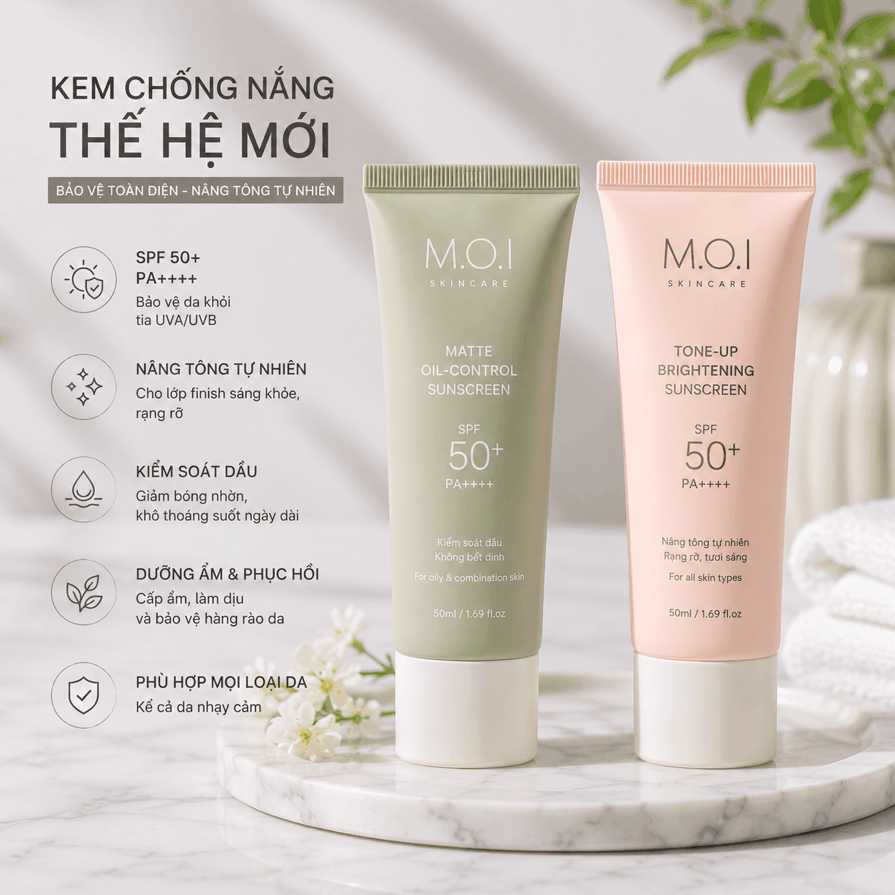 Cách chọn kem chống nắng phù hợp: Kiềm dầu hay nâng tone?