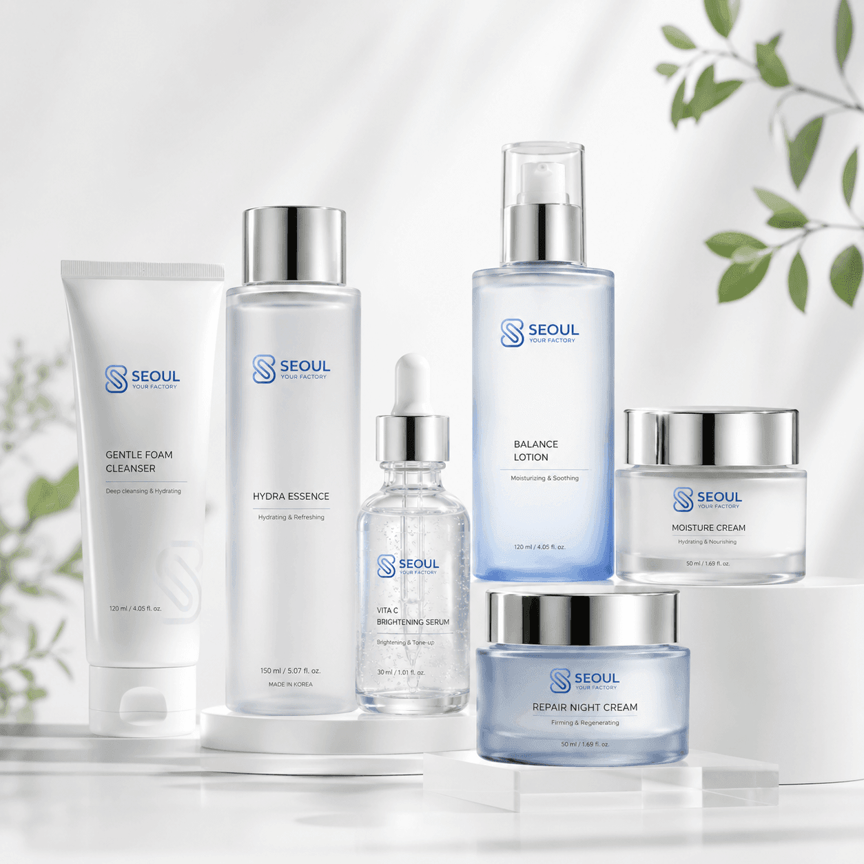Khám phá 300+ công thức mỹ phẩm độc quyền chuẩn CGMP Hàn Quốc tại Seoul Cosmetic. Chọn nhanh nền công thức, tinh chỉnh R&D và ra mắt thương hiệu riêng chỉ từ 60 ngày.