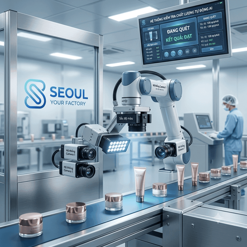 AI kiểm tra chất lượng sản phẩm: Seoul Cosmetic tự động phát hiện lỗi