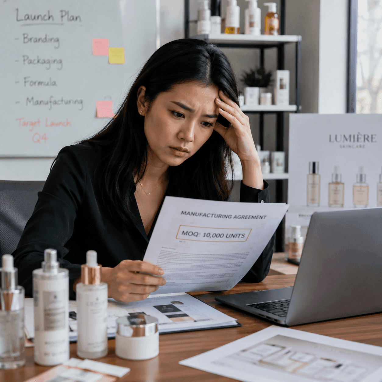 MOQ quá cao: Tại sao 85% startup mỹ phẩm từ bỏ ý định?