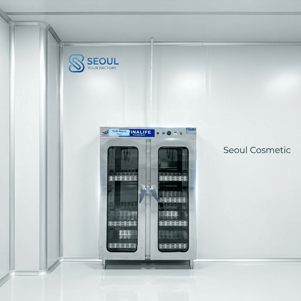 Thiết bị khử khuẩn và dây chuyền ODM tại nhà máy Seoul Cosmetic