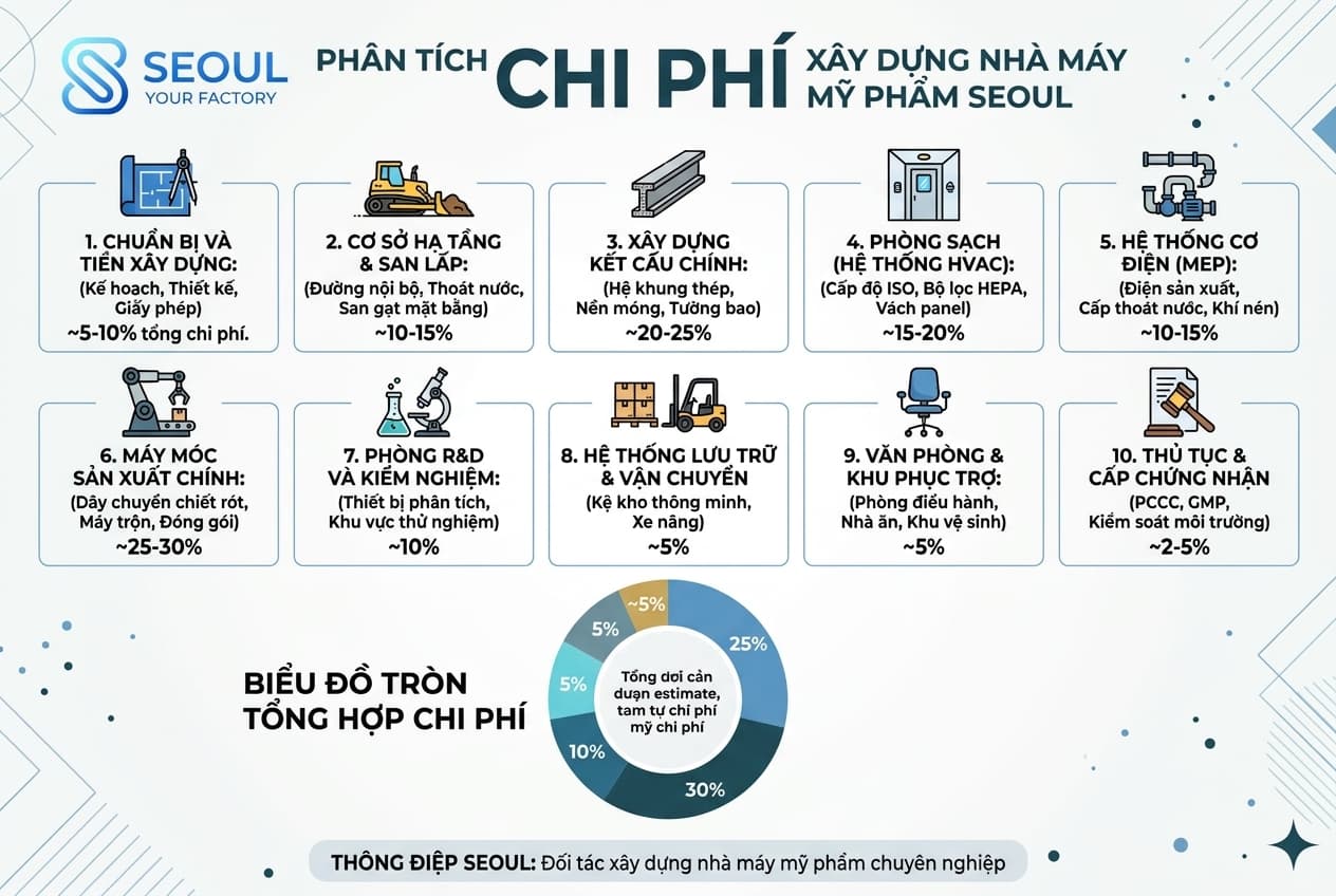 Xây Dựng Nhà Máy Mỹ Phẩm Cần Bao Nhiêu Vốn