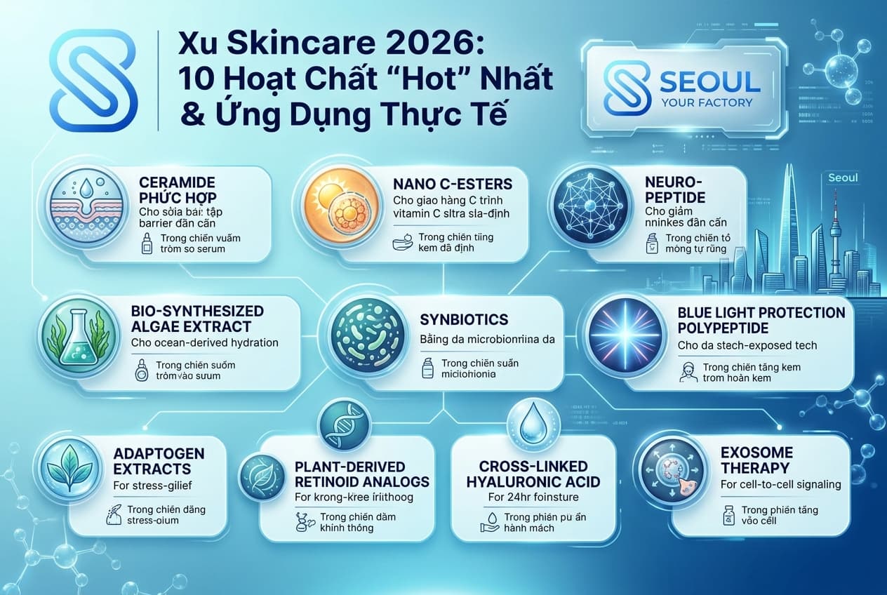 xu hướng skincare 2026 hoạt chất