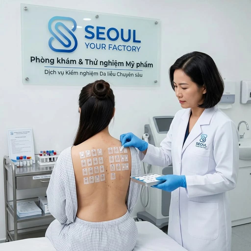 Test da liễu (patch test) là gì? Khám phá quy trình đánh giá an toàn mỹ phẩm: patch test trên da người, các mức phản ứng, chi phí và ý nghĩa với brand. Yêu cầu E-E-A-T cho mỹ phẩm.