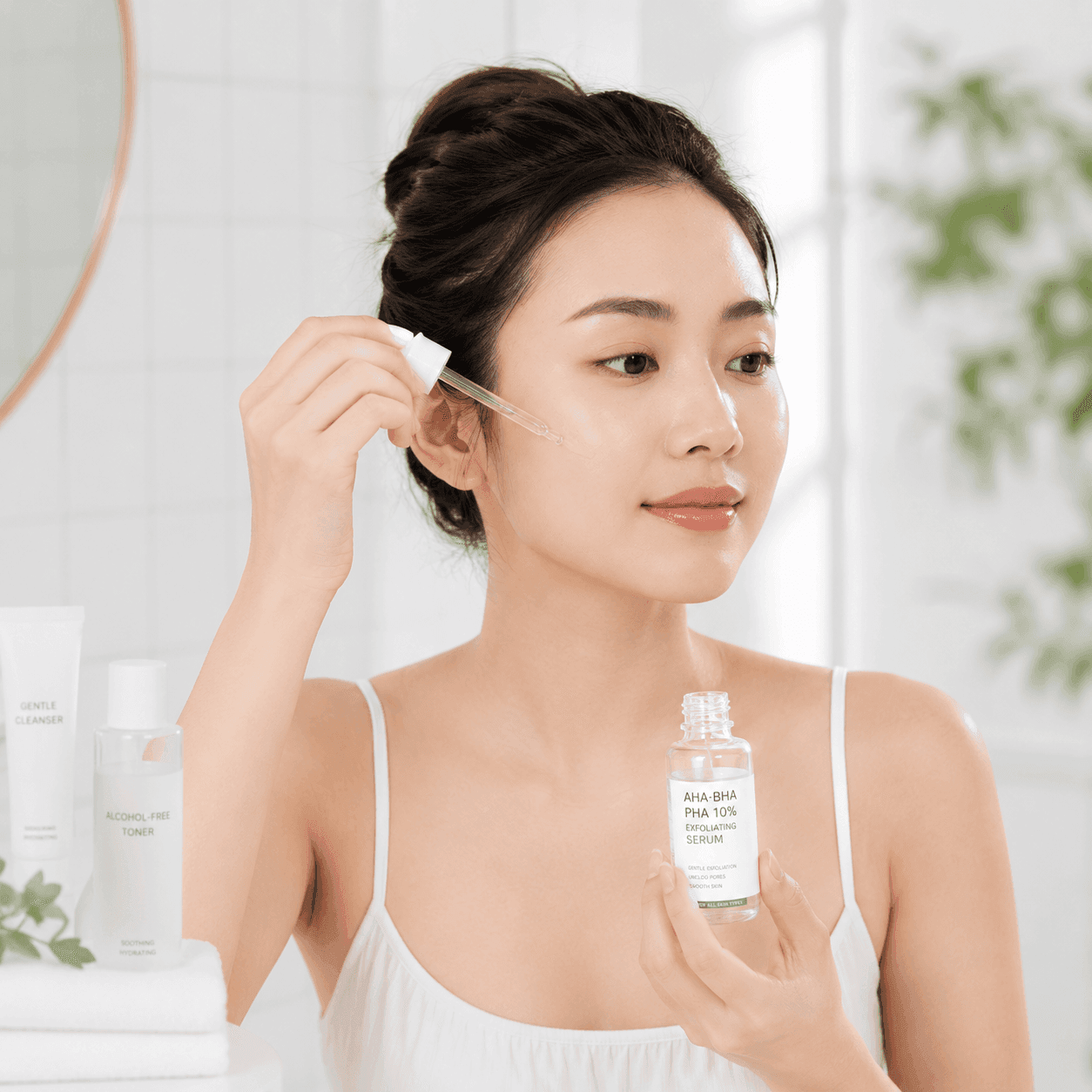 Hướng dẫn tẩy da chết hóa học cho da mặt đúng cách, chọn AHA/BHA phù hợp và routine an toàn để không bị kích ứng, đặc biệt cho da nhạy cảm.
