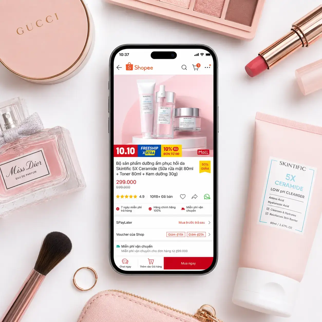 Hướng dẫn cách tối ưu listing Shopee cho mỹ phẩm giúp tăng tỉ lệ chuyển đổi từ 2% lên 8%. Ứng dụng ngay cho shop mỹ phẩm mới trên Shopee hiệu quả cao.