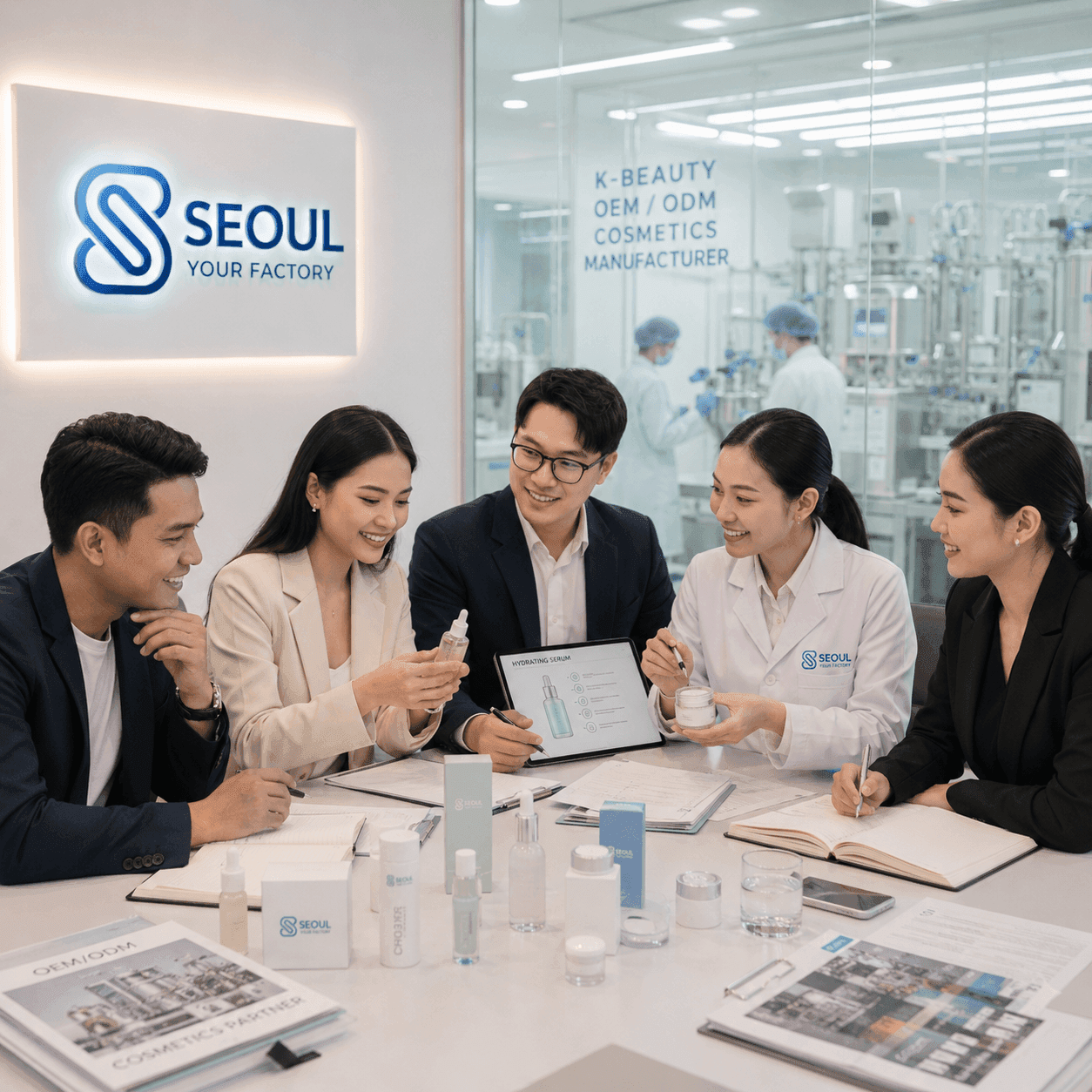 Seoul Cosmetic là "người trong đội ngũ" chứ không chỉ là đối tác OEM: cùng bạn R&D, tối ưu chi phí, rút ngắn thời gian ra mắt và xây thương hiệu bền vững.