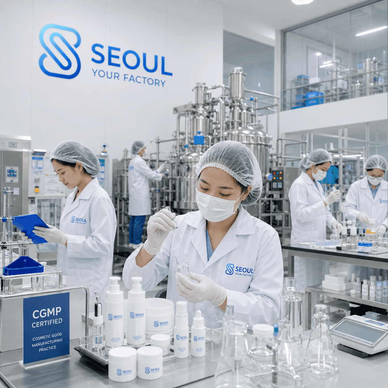 Tại sao nên chọn Seoul Cosmetic làm đối tác gia công mỹ phẩm? Khám phá 4 lý do về nhà máy CGMP, 400+ công thức, dịch vụ OEM/ODM và quy trình làm việc rõ ràng.