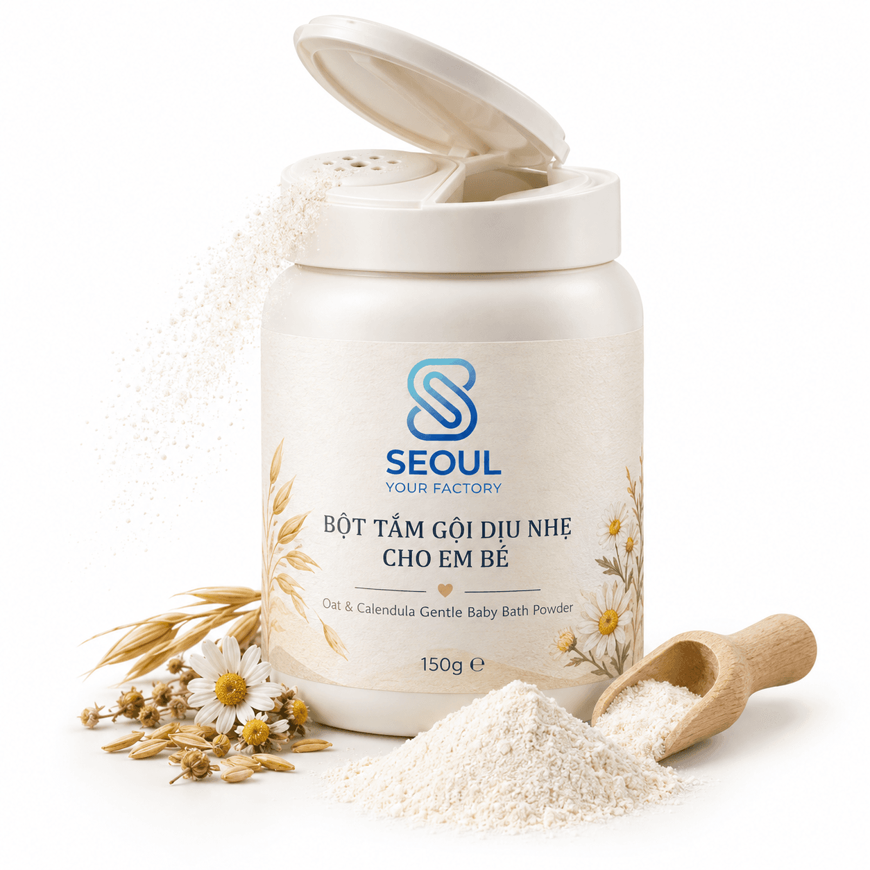 Bột tắm gội dịu nhẹ cho em bé