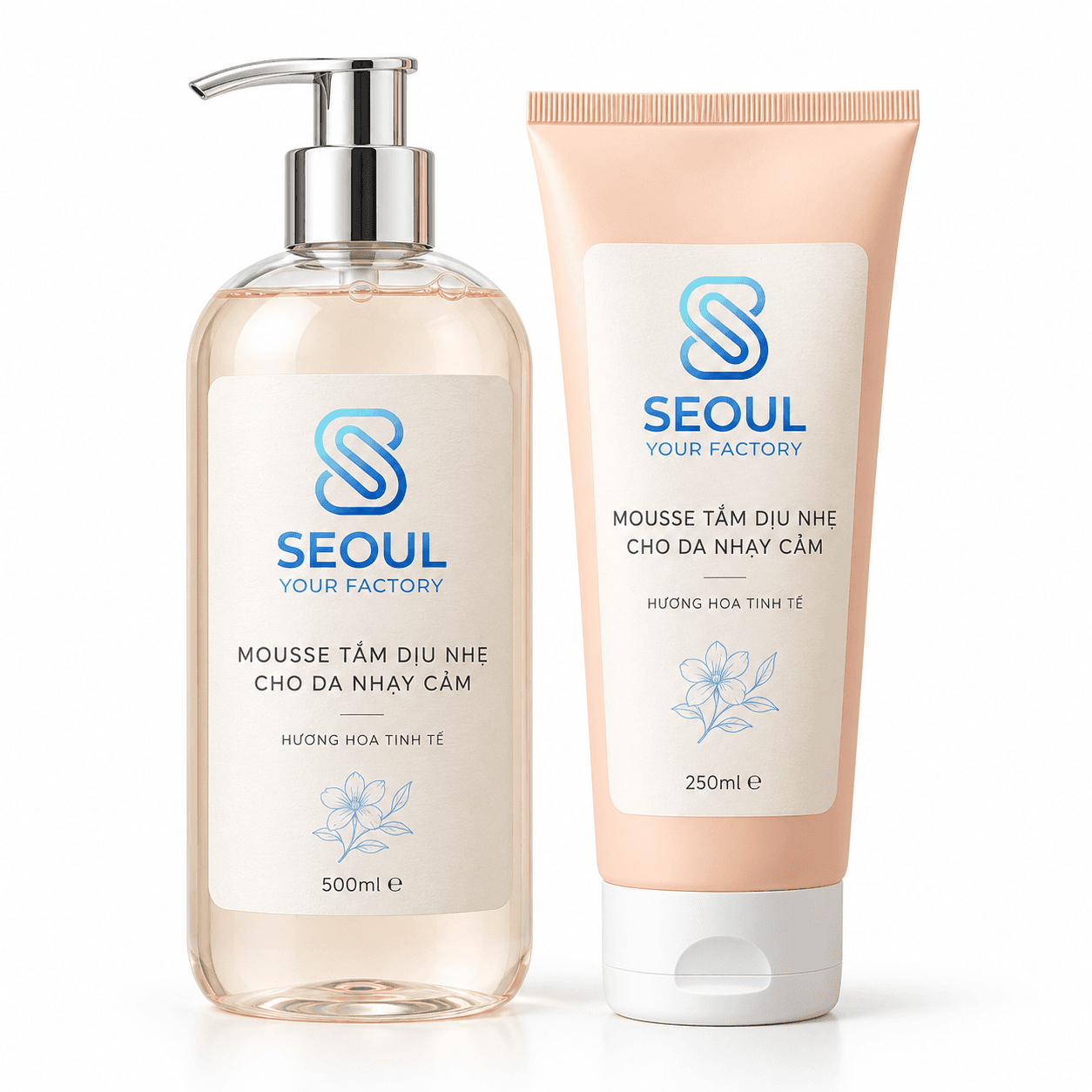 Mousse tắm dịu nhẹ cho da nhạy cảm